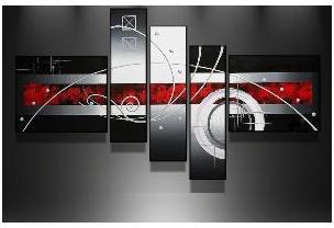 Tableaux design rouge abstrait