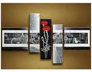 Tableaux design Abstract flowers