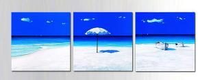 Tableau design triptyque mer
