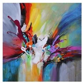 Tableau glossy peinture à l huile 100x100 cm - Bulgan Tableau glossy peinture à
