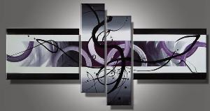 Tableau abstrait purpple circles