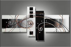Tableau abstrait Black & White trendy