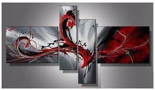 Tableau abstrait rouge Phoenix