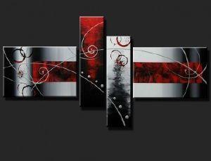 Tableaux abstrait Rouge Noir Indiana