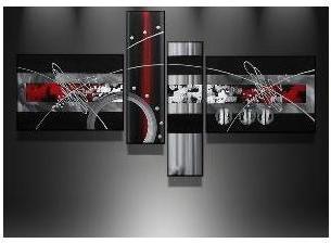 Tableau design peinture Red Moon