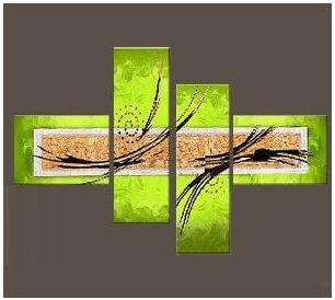 Tableaux design vert anis Zen