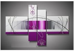 Tableaux Abstrait mauve All Star