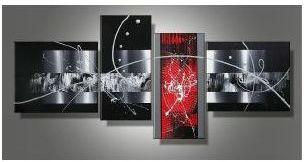Tableau moderne rouge noir