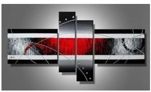 Tableau design rouge abstrait
