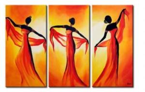 Tableau triptyque Danseuses Ethnique