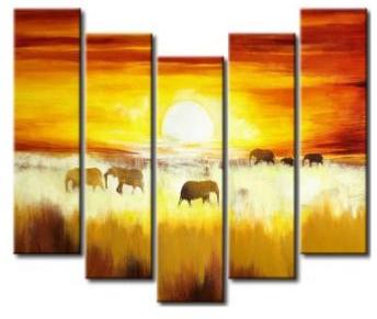 Tableau savane ensoleillée