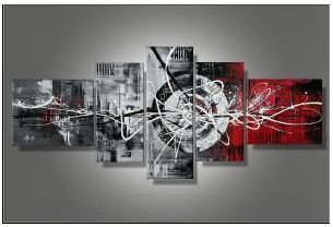 Tableaux design Rouge Gris Fashion