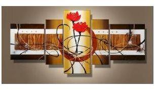 Tableaux design Golden Fleurs or