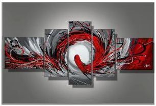 Tableaux design rouge Landra