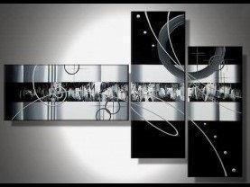 Tableau Triptyque Black White Tableau Triptyque Black White