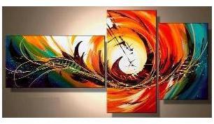 Tableau Triptyque Orangé So colors