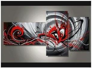 Tableau Triptyque Rouge Explosion Tableau Triptyque Rouge Explosion