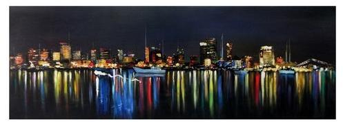 Tableau peinture à lhuile 150x50 cm finition glos