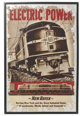 Tableau design en fibre de bois Electric Train 93