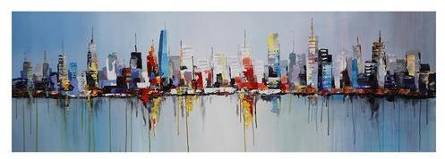 Tableau peinture à lhuile 150x50cm - Hougthon