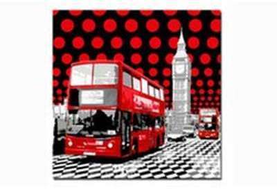 Tableau Londres Big Ben POP ART 50 X 50 cm Tableau Londres Big Ben POP