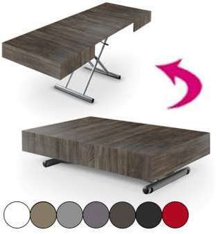 Table basse design laquée relevable et extensible Cassida Table basse design laquée