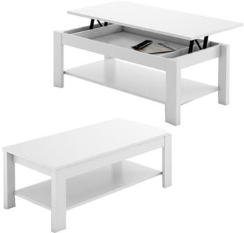 Table basse relevable Oralia blanc