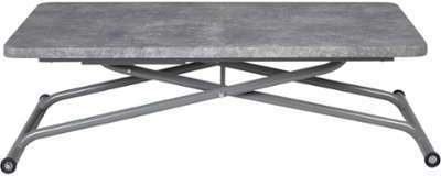 Table basse effet béton multi-positions L120cm
