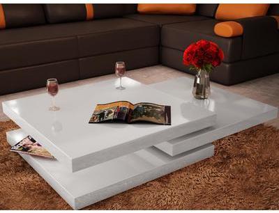 Table de salon design en bois laqué DECK