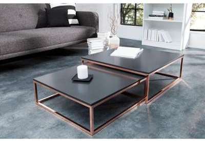 Table basse design Pamela cuivre anthracite Table basse design Pamela
