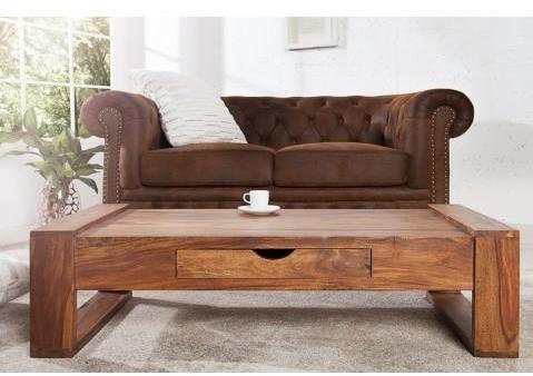 Table basse design en bois de massif Sheesham avec Table basse design en bois