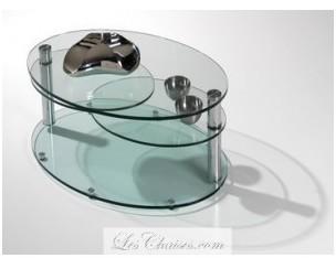 Table de salon en verre transparent brest