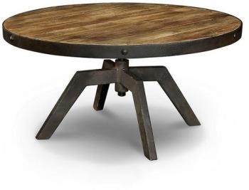 Table Basse Industrielle en Métal et Bois Rose & M