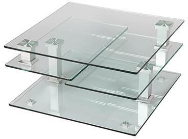 Table basse carrée en verre GLASS