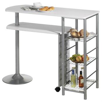 Table haute de bar JOSUA, blanc