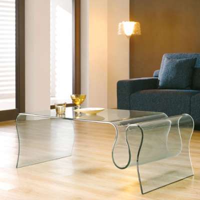 Table basse en verre Curve
