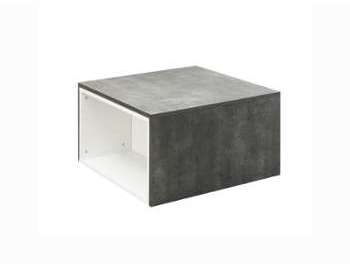 Table basse modulable effet béton blanc DOMINO Table basse modulable effet