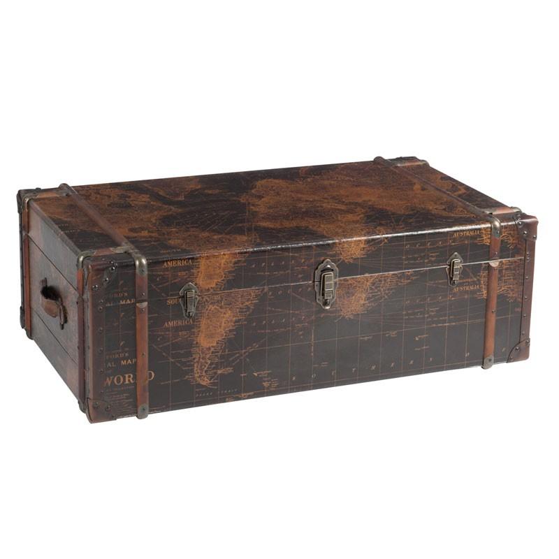 Table basse Coffre carte du monde - MAPPY - L 122