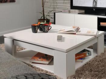 Table basse CITY carrée blanc