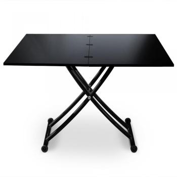 Table basse relevable Philadelphia Noir Carbone