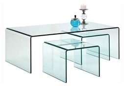 Table basse design transparente en verre CLEAR CLU