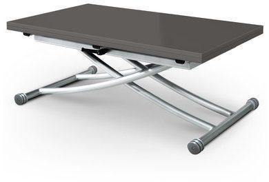 Table basse relevable Carrera Gris foncé laqué