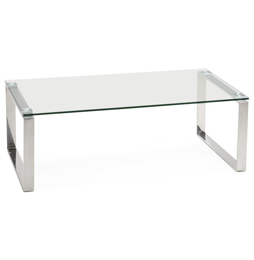 Table basse design de salon NEBRASKA en verre