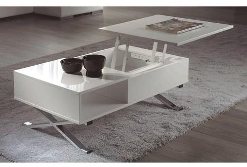 Table basse relevable blanc - Glenn