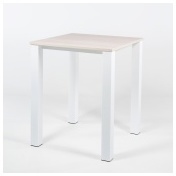 Table haute de cuisine carrée en métal et stratifi