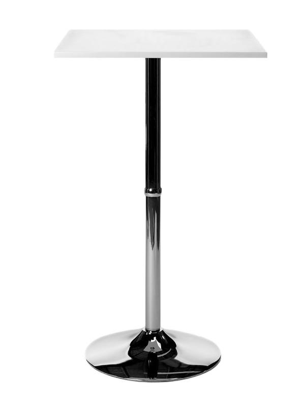 CLP Table haute carrée 60x60 metal blanche 108 cm