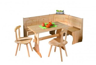 Coin repas en bois massif coloris naturel