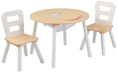 KidKraft® Ensemble table 2 chaises enfant, blanc/n