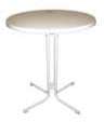 Table ronde haute 70 cm coloris blanche