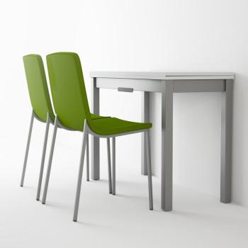 Table petit espace extensible en verre - Domino